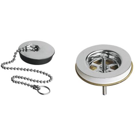 BONDE DE LAVABO A CHAINETTE 1"1/4 LAITON METAL BROSSE - CRISTINA ONDYNA AC84977