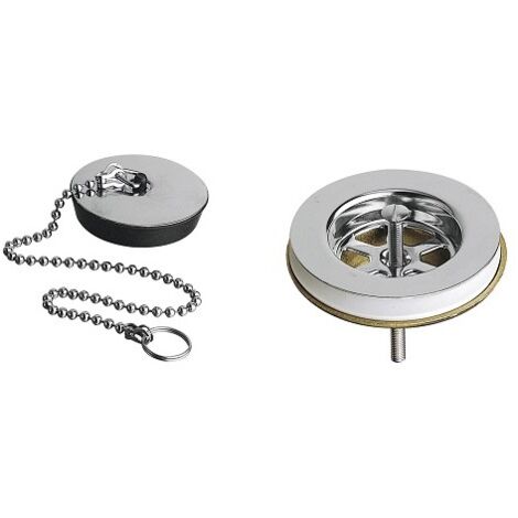 BONDE DE LAVABO A CHAINETTE 1"1/4 LAITON VIEUX BRONZE - CRISTINA ONDYNA AC84992
