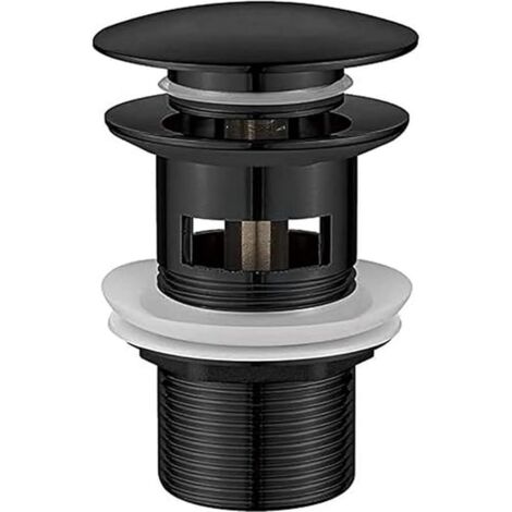Bonde de Lavabo aevc Trop Plein Universelle,Bonde de Lavabo Pop Up, Bonde Clic Clac,Bonde Pop Up, Noir