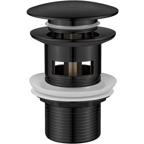 Bonde de Lavabo aevc Trop Plein Universelle,Bonde de Lavabo Pop Up, Bonde Clic Clac,Bonde Pop Up, Noir