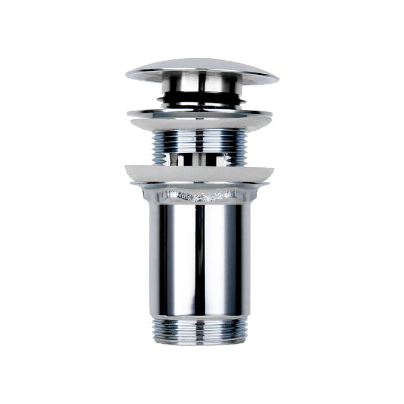 Bonde de Lavabo Bonde Pop-up avec Trop-plein Automatique Universelle Bonde de Vidage en Acier Inox