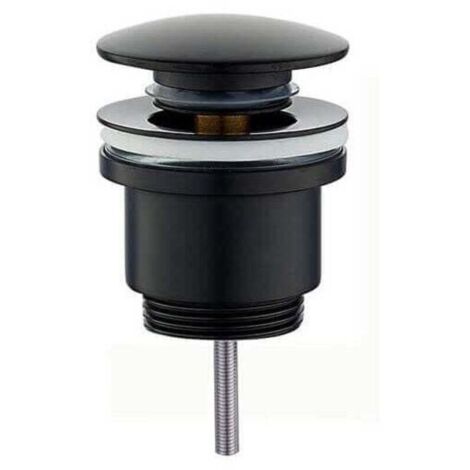 Bonde de lavabo clic-clac universelle laiton Noir Mat