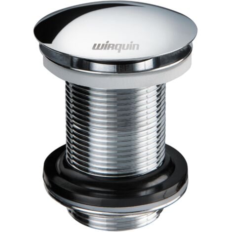 Bonde de lavabo design 75 mm sans trop plein Quick-Clac, Wirquin 30723104, gris