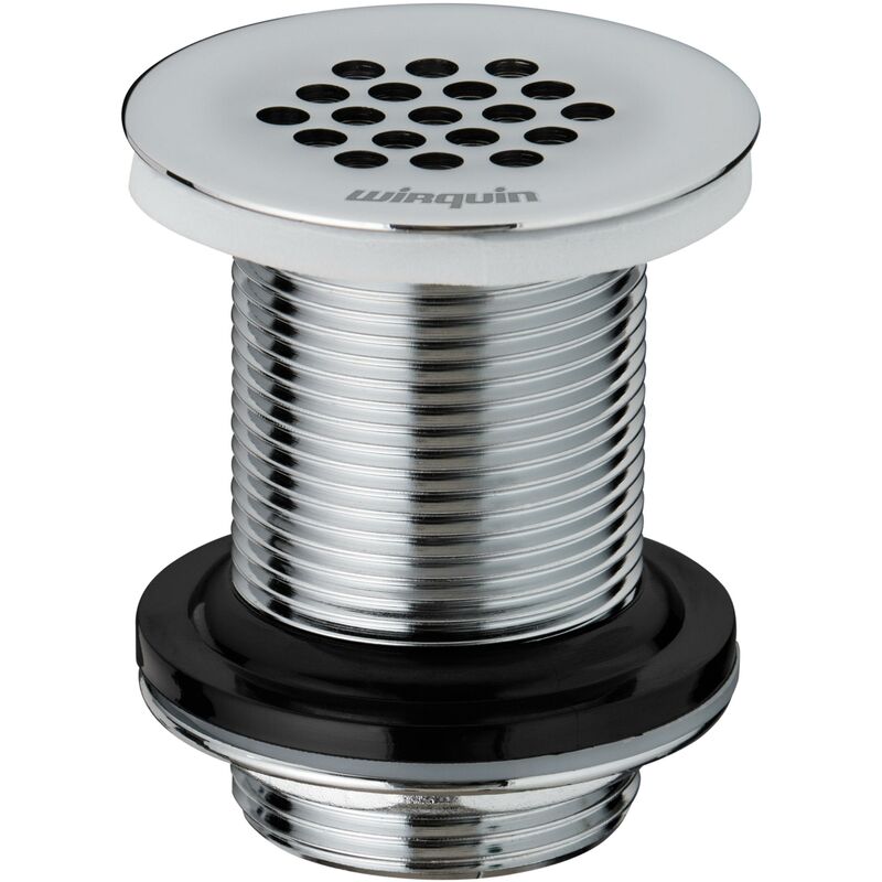 Wirquin - Bonde de lavabo design en laiton 19 trous hauteur 75 mm 30723421, gris