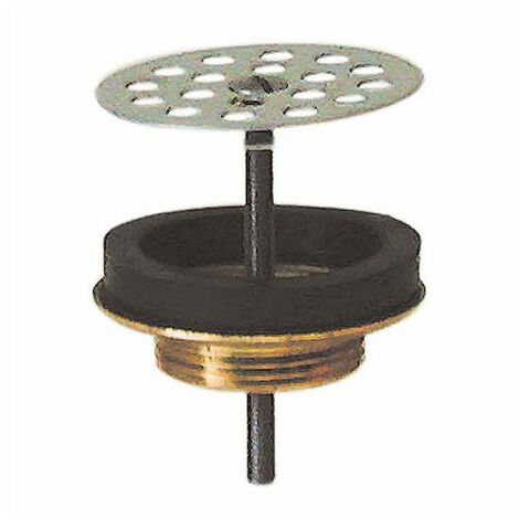 Bonde à grille pour lavabo laiton chromé, D. 63mm