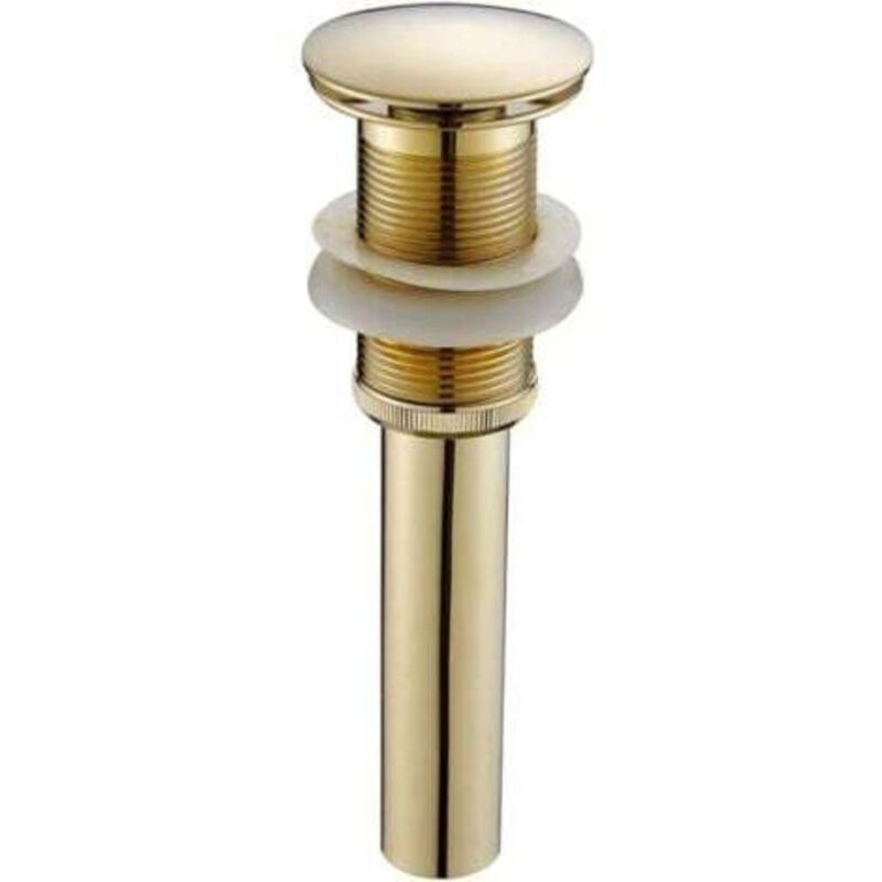 Mowze - Bonde de Lavabo Laiton, Bonde de Lavabo Pop Up, Bonde de Lavabo Pop Up sans Trop Plein,Doré