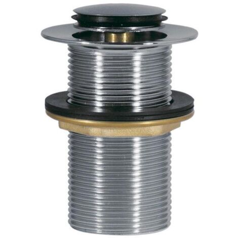 Bonde de lavabo sans trop‑plein diam.37 mm CLICK‑CLACK chromé - TRES 134215001