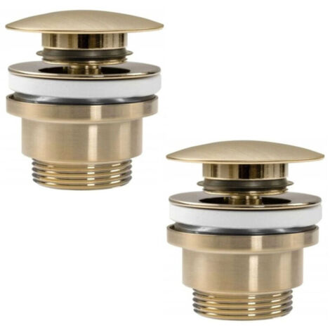 BONDE DE LAVABO UNIVERSEL CLIC-CLAC  GOLD MAT(2 pack)