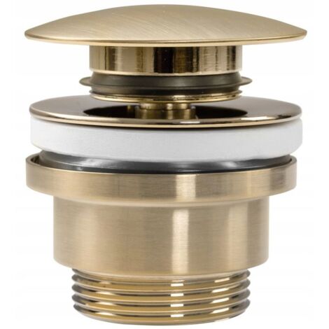 BONDE DE LAVABO UNIVERSEL CLIC-CLAC REA BRUSH GOLD MAT