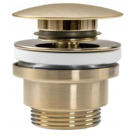 BONDE DE LAVABO UNIVERSEL CLIC-CLAC REA BRUSH GOLD MAT