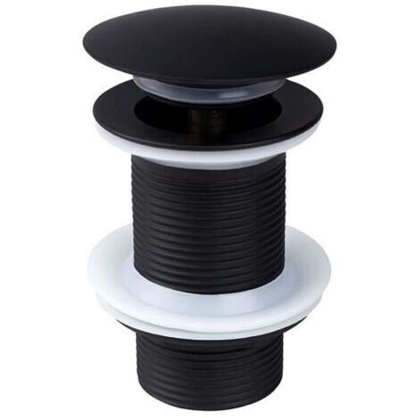 Bonde de Lavabo - Universelle - Noir - Clic-clac - Métal - Sans Trop-Plein