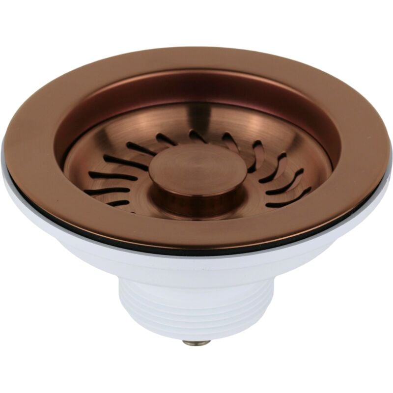 Bonde de panier universelle pour évier de cuisine ø 114 mm pvd cuivre brossé l.b. Plast Fasolo 550-46-RFSS-VAN Cuivre brossé pvd
