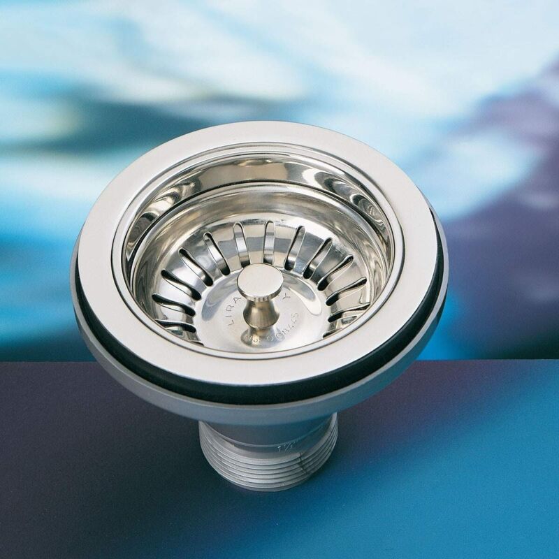 Bonde de panier d'évier en acier avec raccordement au gaz 2" LIRA 1945.240 2"