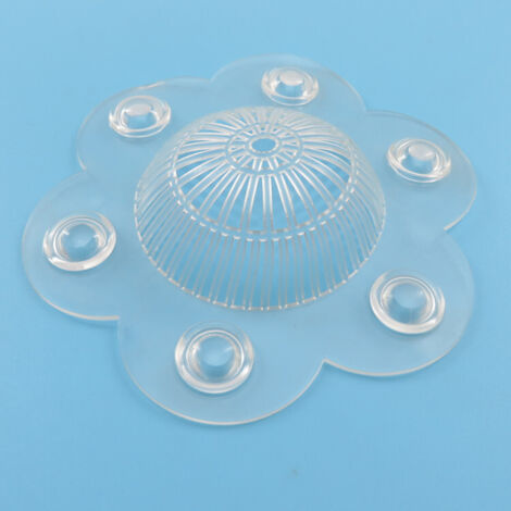 Bonde de salle de bain transparente en PVC à motif floral transfrontalier avec filtre à cheveux à ventouse pour canalisations bouchées