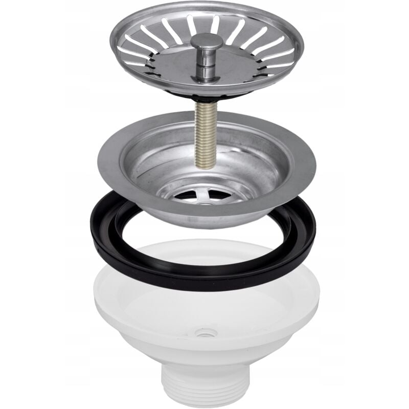 Bonde de siphon pour panier d'évier vis 4 cm