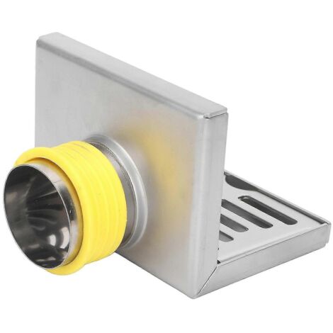 Bonde de sol d'angle en L de 10 cm avec joint d'étanchéité, cabine de douche carrée en acier inoxydable