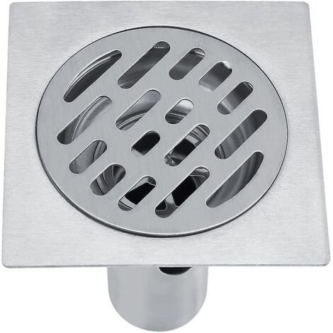 Bonde de sol de douche carrée de 10 cm (4 pouces) en acier inoxydable 304, anti-odeurs, avec crépine amovible