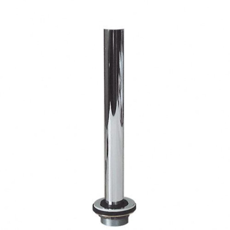 Bonde surverse tube pour évier, D. 50 mm, garde d'eau 300 mm, laiton chromé