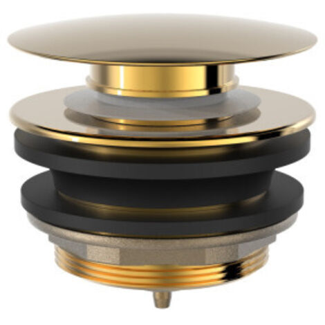 Bonde de vidage clic-clac pour baignoire 70 mm Or 24K - TRES 13474010OR