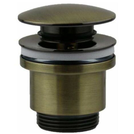 Bonde de vidage clic-clac rond standard en bronze brossé Damast 18216 Bronze