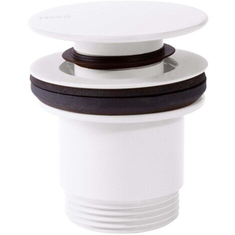 Bonde de vidage clic-clac Simple-Rapid pour lavabo Blanc mat - TRES 24284010BM