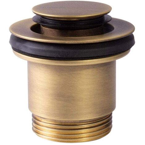 Bonde de vidage clic-clac Simple-Rapid pour lavabo Laiton vieilli Mat - TRES 24284020LM