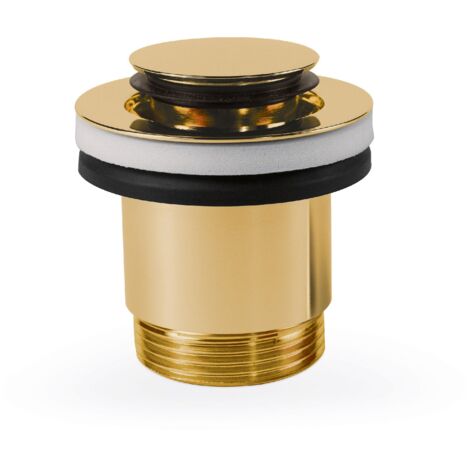 Bonde de vidage clic-clac Simple-Rapid pour lavabo Or 24K - TRES 24284020OR