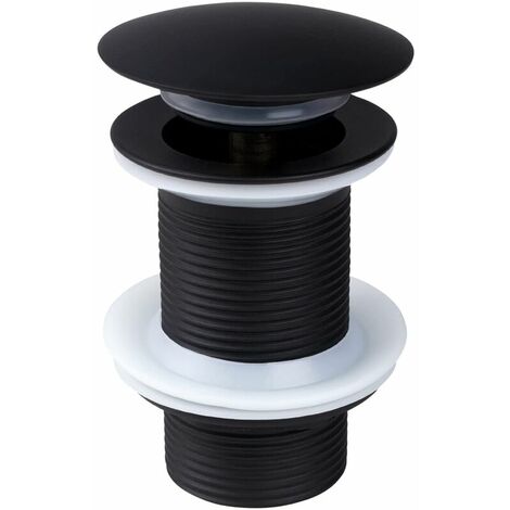 Bonde de Vidage Pop Up, Bonde Pop Up Sans Trop Plein, Universel Bonde de Lavabo Pop Up, Bonde Lavabo , Bonde de Vidange Lavabo, Bonde Découlement Noir pour Lavabo et Lavabo Macaron Cisea