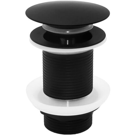 Bonde de Vidage Universel Bonde de Lavabo Noir Sans Trop Plein Bonde de Lavabo Pop Up Bonde Clic Clac pour Vasque a Poser