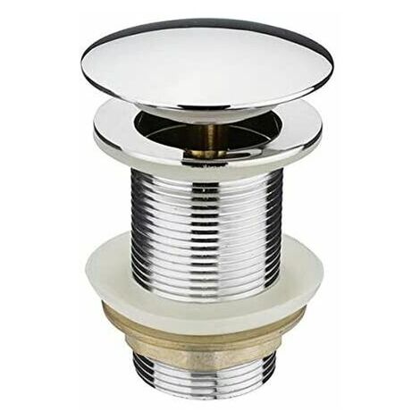Bonde de vidange sans trop-plein - Bonde de vidange - Bonde d'écoulement excentrique - Siphon de lavabo（62mm，G1 1/4）