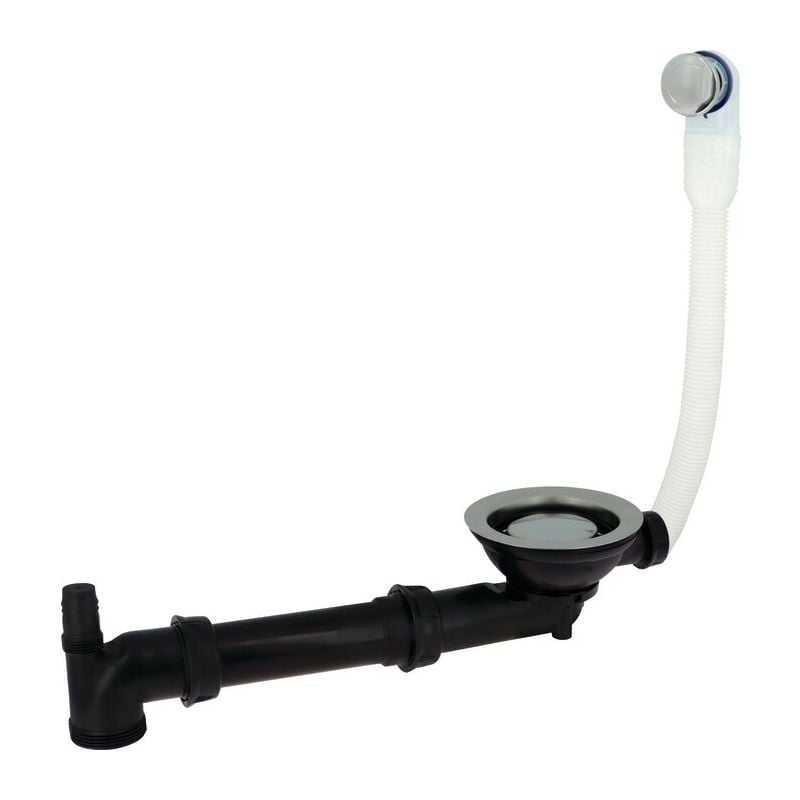 Bonde d'évier à panier Nicoll diamètre90mm - Matières recyclées - Tubulure gain de place