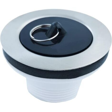 Bonde d'évier étanche 1½" en inox, Ø70mm, avec couvercle étanche pour cuisine Bonde durable et pratique pour éviers en acier inoxydable.