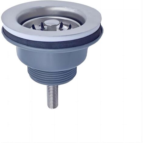 Bonde D'évier Sans Trop Plein Panier Inox ø 84 mm 1½", Acier Inoxydable + ABS, Bonde + Panier, Convient pour Évier en Granit, Évier en Marbre, Vis Longueur 70MM Pour Lavabos en céramique