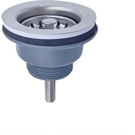 Bonde D'évier Sans Trop Plein Panier Inox ø 84 mm 1½", Acier Inoxydable + ABS, Bonde + Panier, Convient pour Évier en Granit, Évier en Marbre, Vis Longueur 70MM Pour Lavabos en céramique