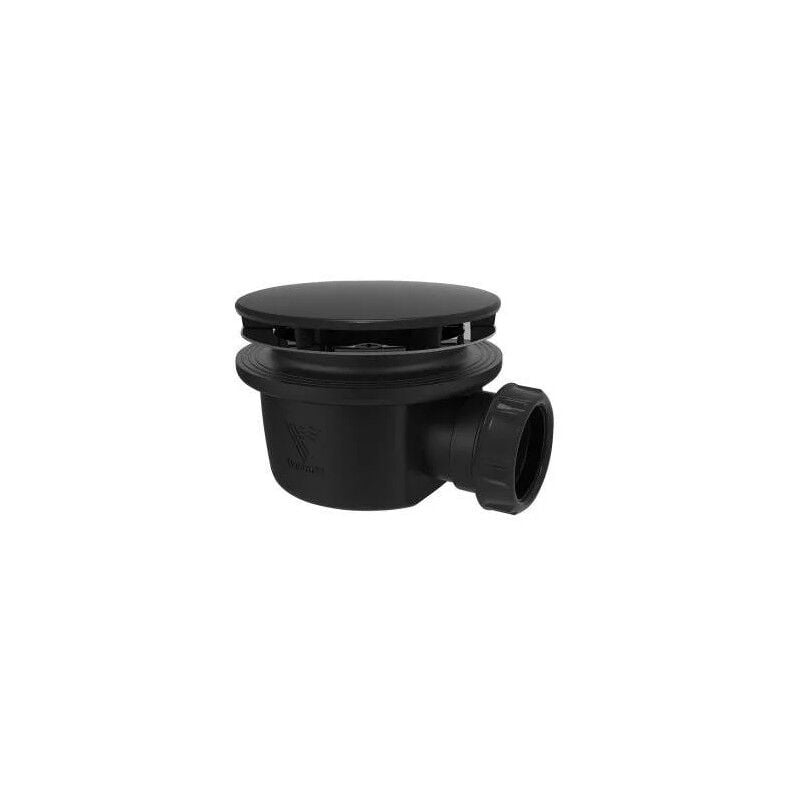 Valentin - Bonde de douche 90 mm, extra plate Minime, capot abs noir 116 mm