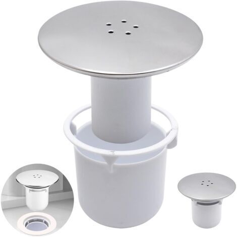 Bonde Douche, Universelle Siphon Douche Remplacement de Couvercle, Couvercle de bonde de Douche, Bonde de Douche 115mm, Couvercle de Douche en Plastique chromé avec Panier