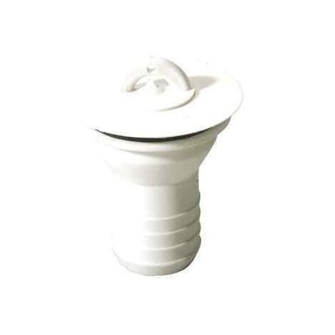 Bonde droite Ø 31 mm avec bouchon - Tuyau Ø 25 mm