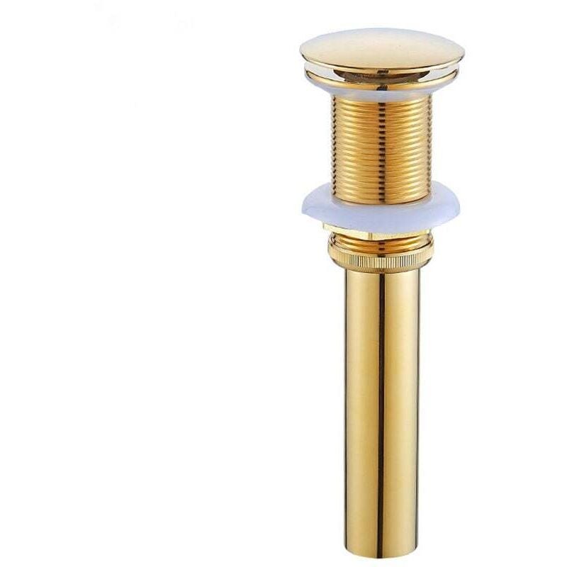 Csparkv - Bonde et accessoires pour vasque et lavabo,Pop-up Rétro Bouchon Bonde de Lavabo Vidange sans Trop-Plein en Laiton Bronzé Universel Valve