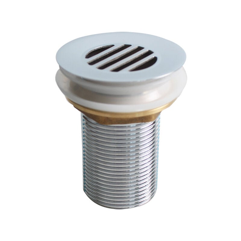 Csparkv - Bonde fixe de vidage pour lave-mains sans trop plein - écoulement libre - Grille laiton