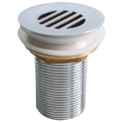 Bonde fixe de vidage pour lave-mains sans trop plein - écoulement libre - Grille laiton