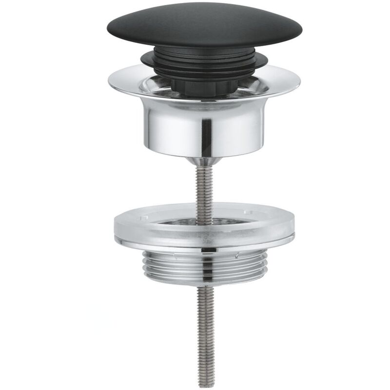 Grohe Garnitures de vidage - Bonde de vidage click-clack, noir velours 65807KS0
