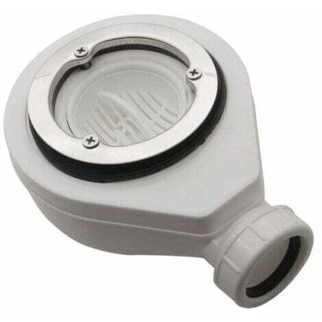 Bonde horizontale sans capot Ø90  pour receveurs de douche