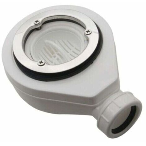 Bonde horizontale sans couvercle Ø90 pour receveur de douche,