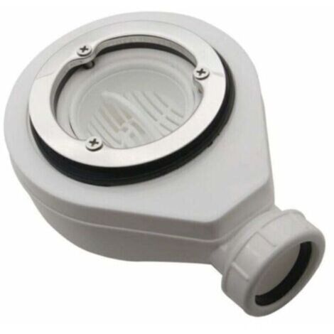 Bonde horizontale sans couvercle Ø90 pour receveur de douche,