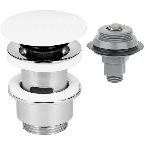 Bonde Klicker/fixe placque Corian, Ø 72 mm L 30-45 mm, avec trop-plein