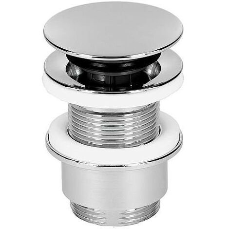 Bonde Klicker/fixe plaque chrome, diam. 63 mm, L  30-45 mm, sans trop-plein