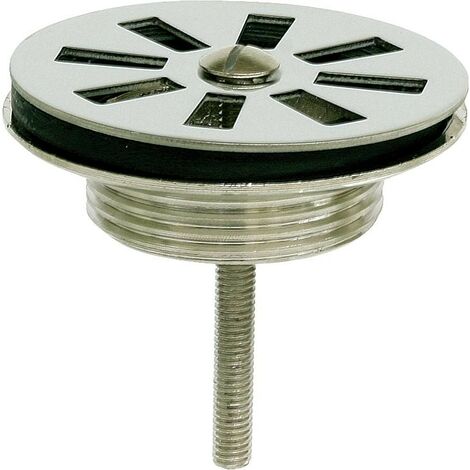 Bonde lavabo 1 1/4 DN32 chromee - diam 60mm plaque de tamis en inox