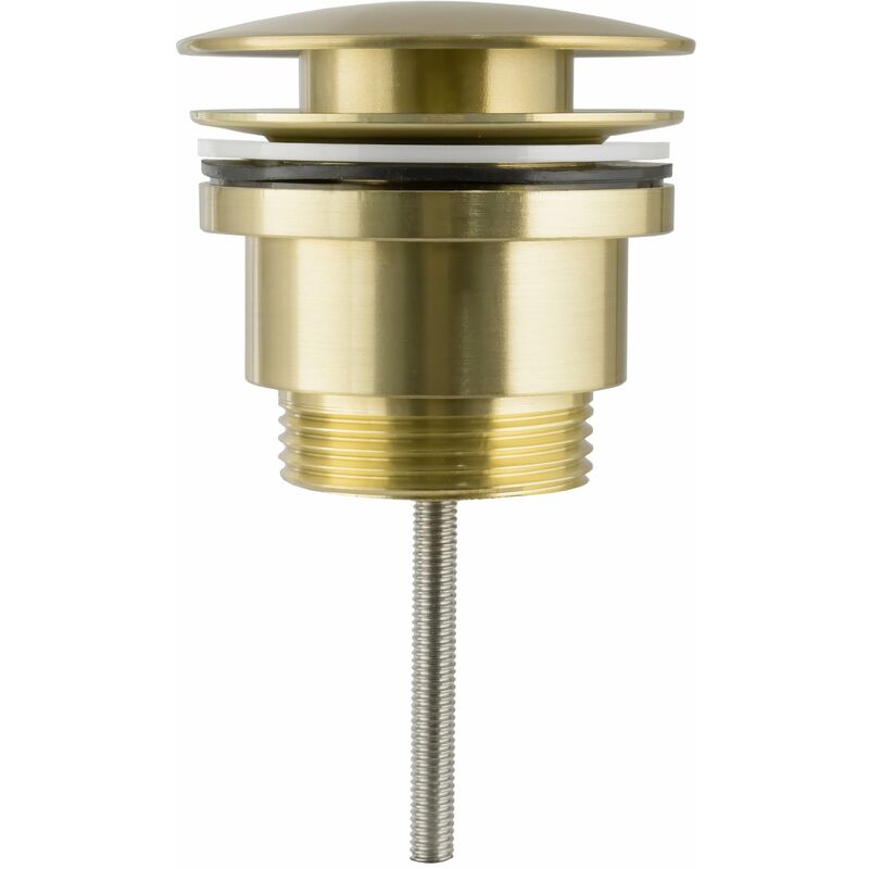 Valaz - Bonde lavabo or brossé pour vasques avec ou sans trop-plein