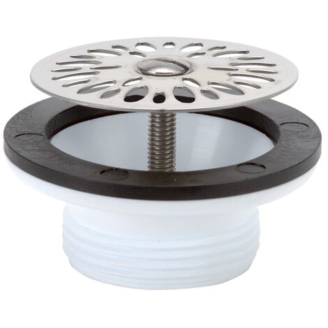 Bonde lavabo PVC avec grille inox Ø55