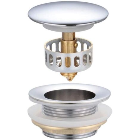 Bonde Lavabo Universel, Bouchon de Lavabo Pop-Up avec Joints pour Baignoire, Cuisine, lavabo